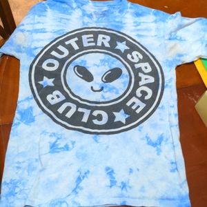 Dyenomite Apparel Sky Blue Outer Space Club Custom Tee (SMALL)